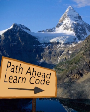 Sign by Mountain with Learn Code