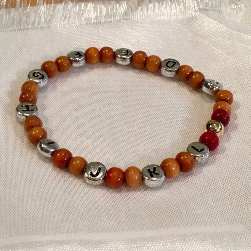 Women's 6mm Wood Compassion Bead Bracelet